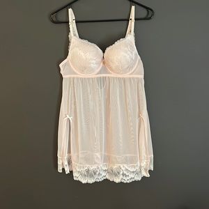Daisy Fuentes teddy lingerie top with built in bra